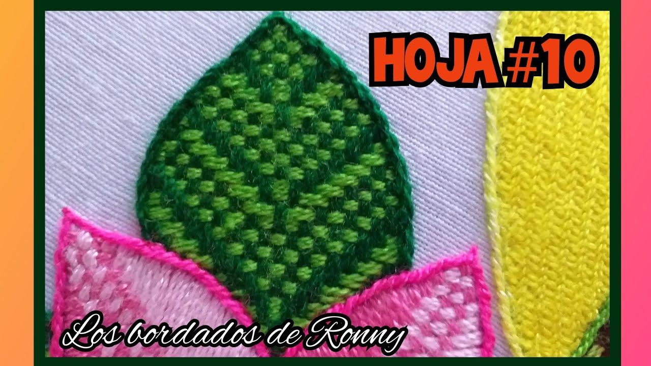Bordado en hoja #10