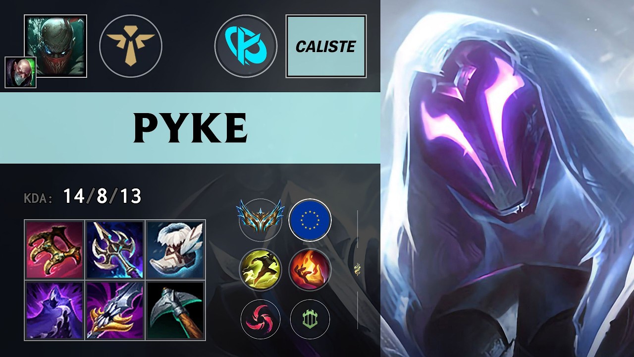 (KC Caliste) Pyke Support vs Nami - EUW Challenger Patch 26.14