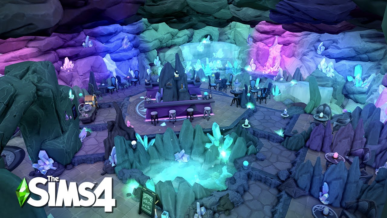 Magic Crystal Cave Bar | The Sims4 Stop Motion Build | NoCC |【シムズ４建築】