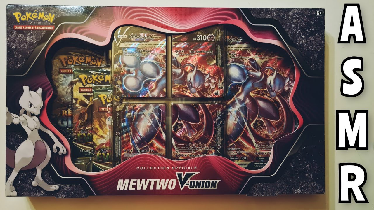 NOUVEAU coffret MEWTWO V-Union! (+ Évolution Celeste) POKEMON 🔮 ~ ASMR FRANÇAIS