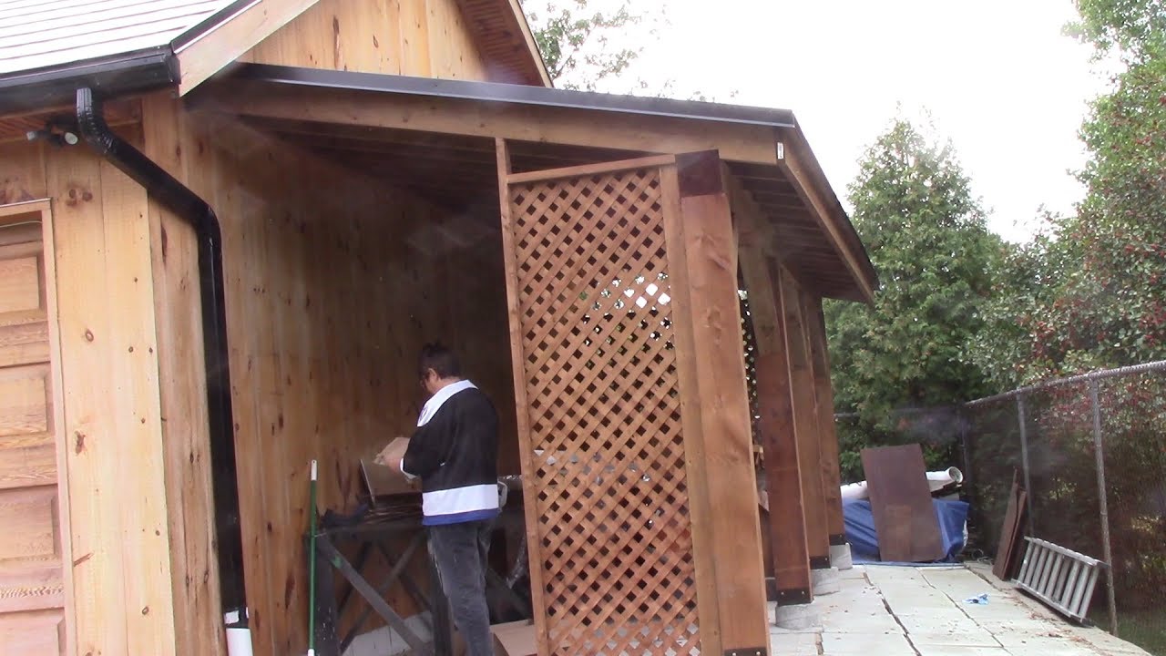 L'gosseux d'bois Ep 202 -  Abri pour mon bois de chauffage à l'arrière de l'atelier partie 2