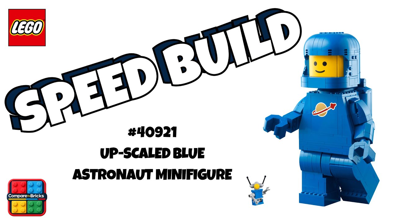 LEGO UP-SCALED BLUE ASTRONAUT MINIFIGURE SPEED BUILD #40921 #legos #legominifigures #legospace #lego
