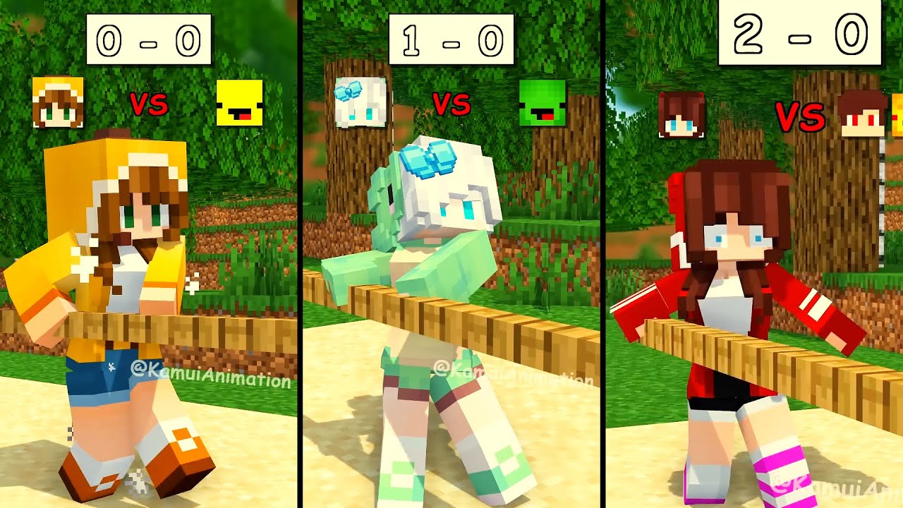 Minecraft -  HELP Boys Team win the Tug of war    | Tiny Craft