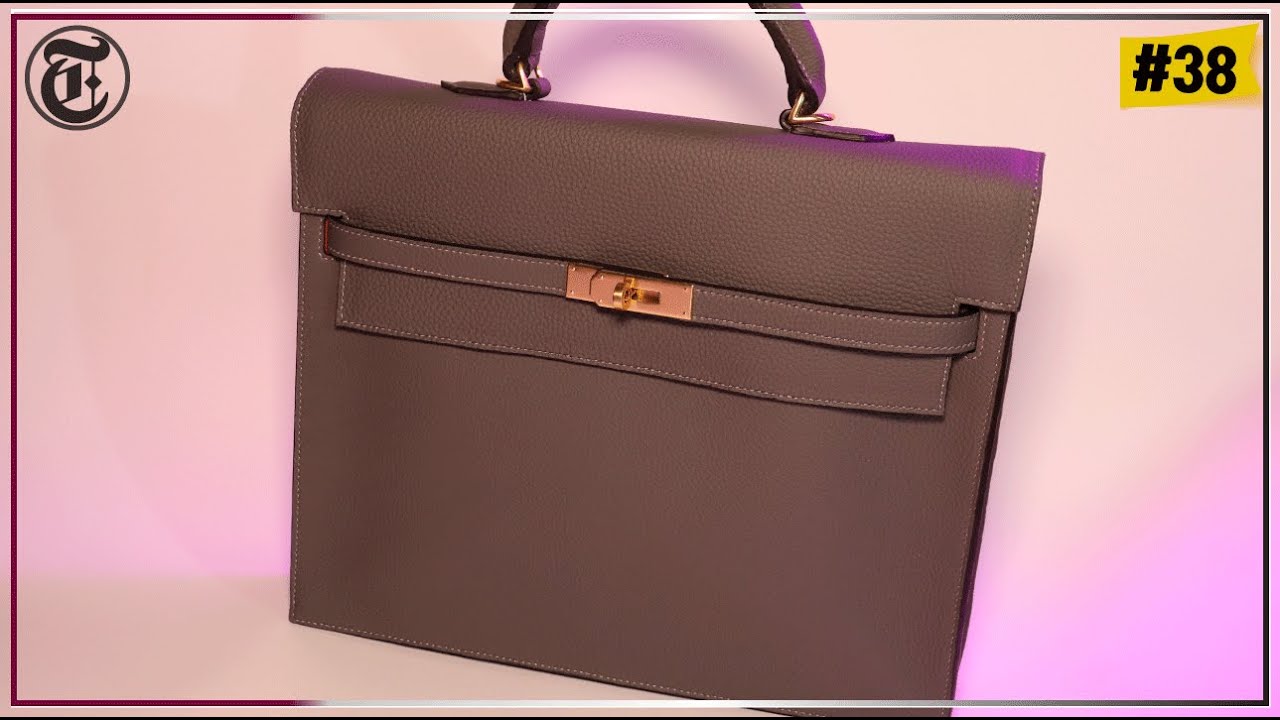 [Leathercraft] Изготовление портфеля Келли за 15 000 $ Бесплатно #freepattern #freetutorial #ASMR