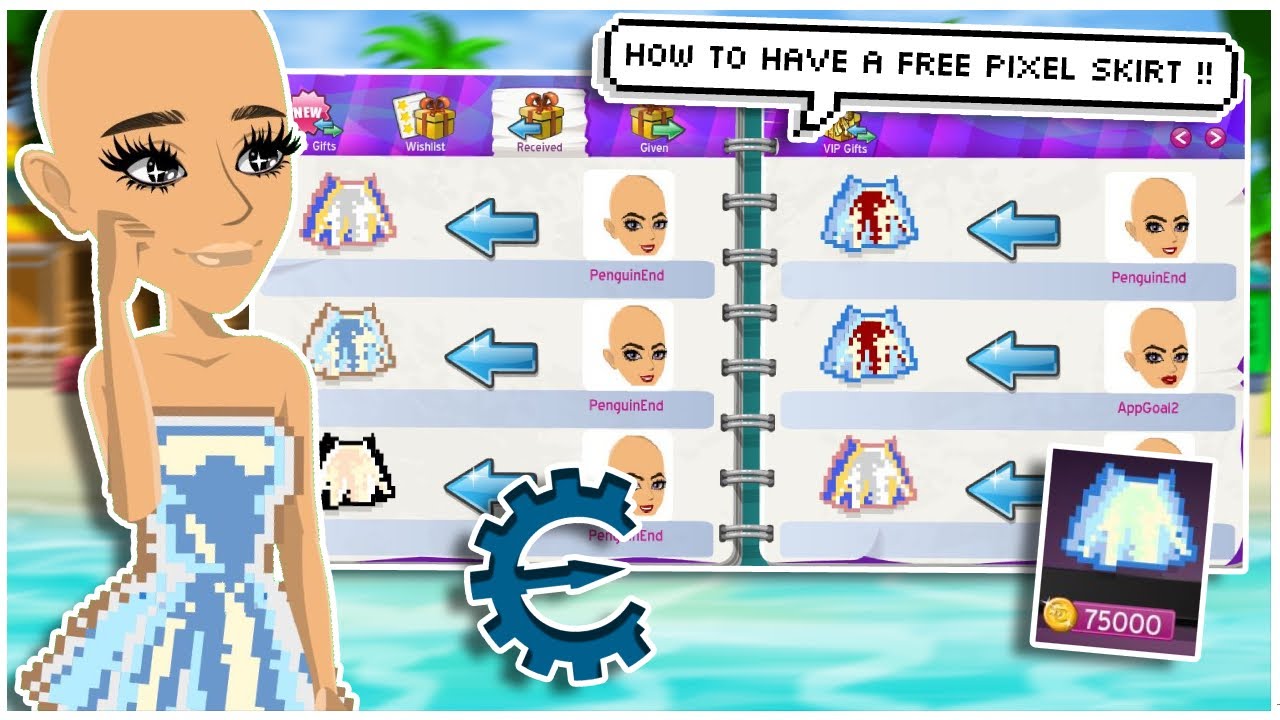 HOW TO HAVE A FREE PIXEL SKIRT !!
