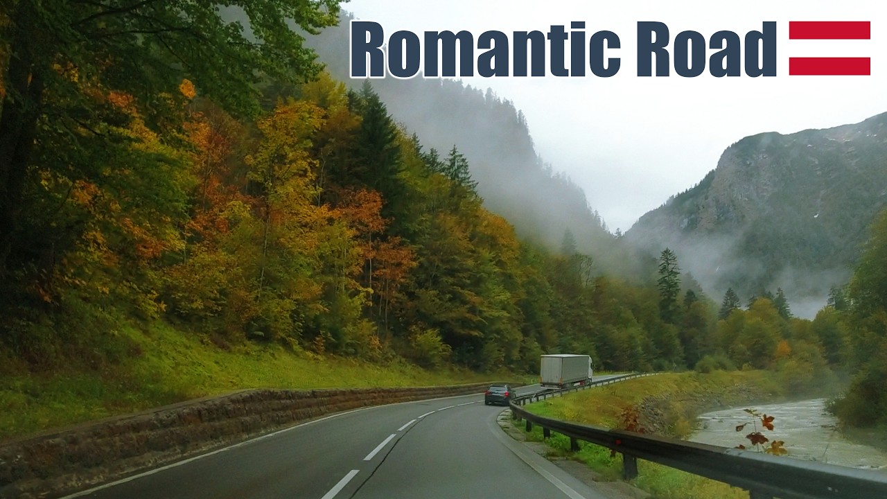 Rainy Scenic Drive in the Austrian Alps 🌧️ | Hallstatt to Salzburg via Romantic Road