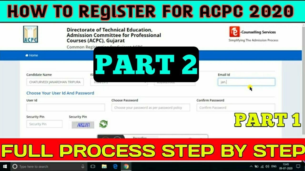 HOW TO REGISTER FOR ACPC 2020 | Admission Committee for Professional Courses part 2