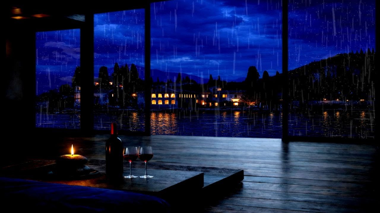 Rain in a Dark Bedroom😴Deep Sleep & Mind Relaxation 💤RAIN SLEEP SOUNDS💤