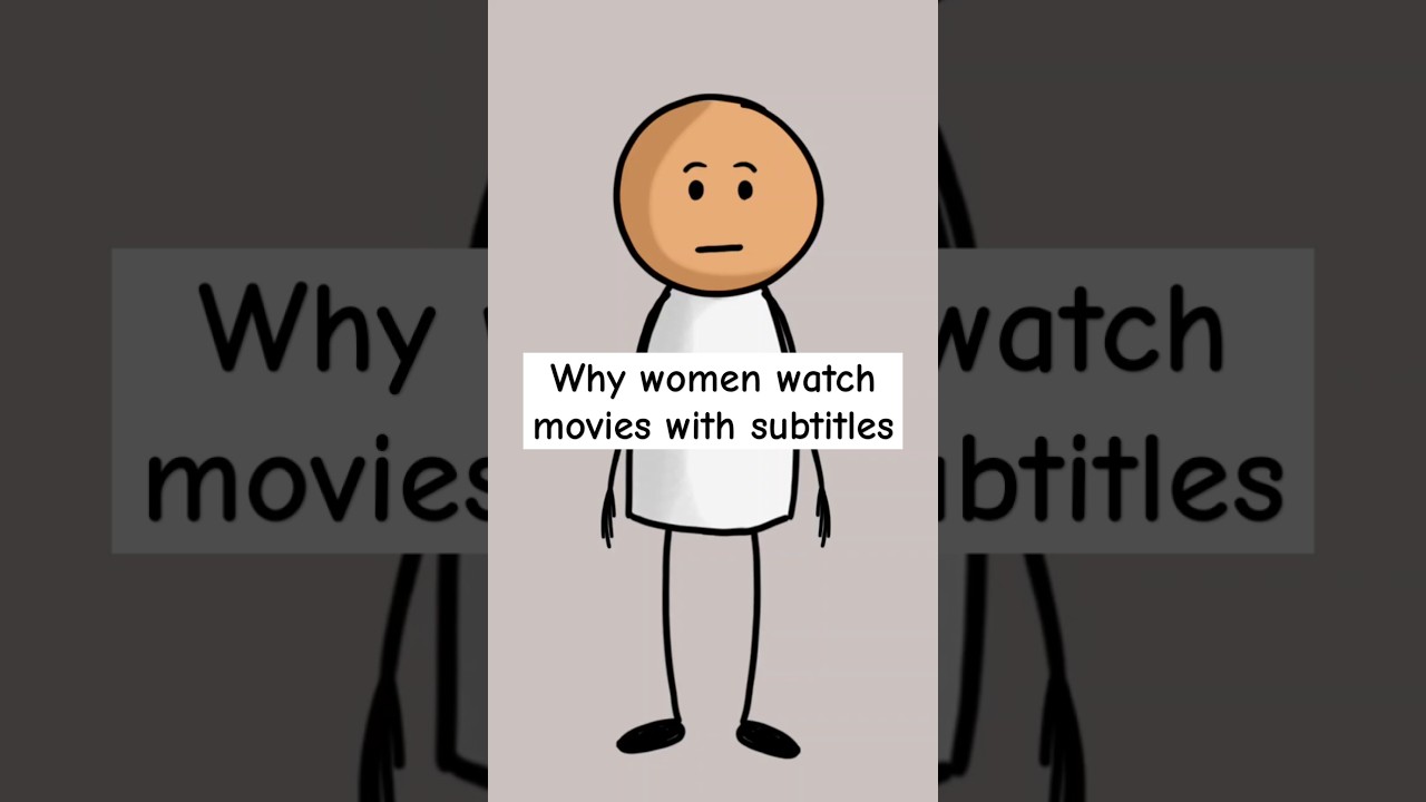 Why do women watch movies with subtitles? #animation #funnyvideo #laugh #netflix #moviestowatch