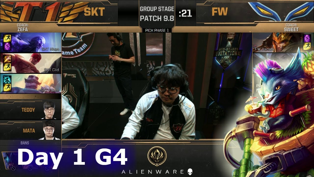 SK Telecom T1 vs Flash Wolves | LoL MSI 2019 Group Stage Day 1 | SKT vs FW