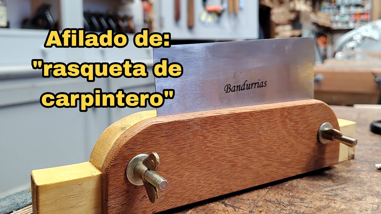 Afilado de rasqueta de carpintero