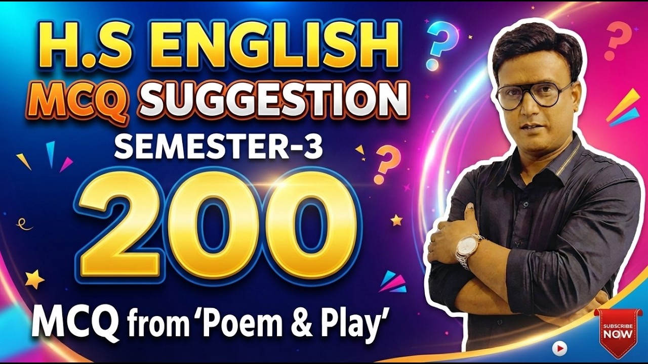 HS English semester 3 suggestion MCQ I class 12