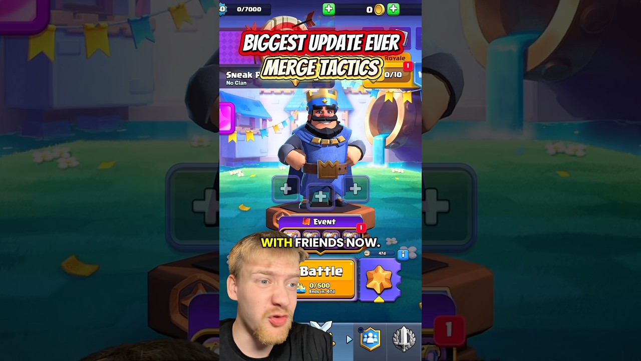 The Biggest Update To Merge Tactics! #mergetactics #clashroyaleshorts #supercell