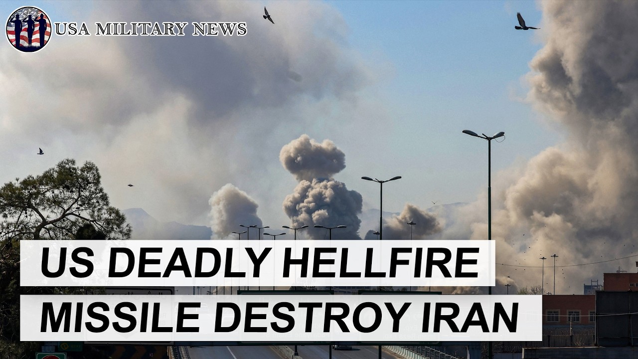 US MQ 9 Reaper Drone With AGM 114 Hellfire Missiles Target Iranian Military Facilities