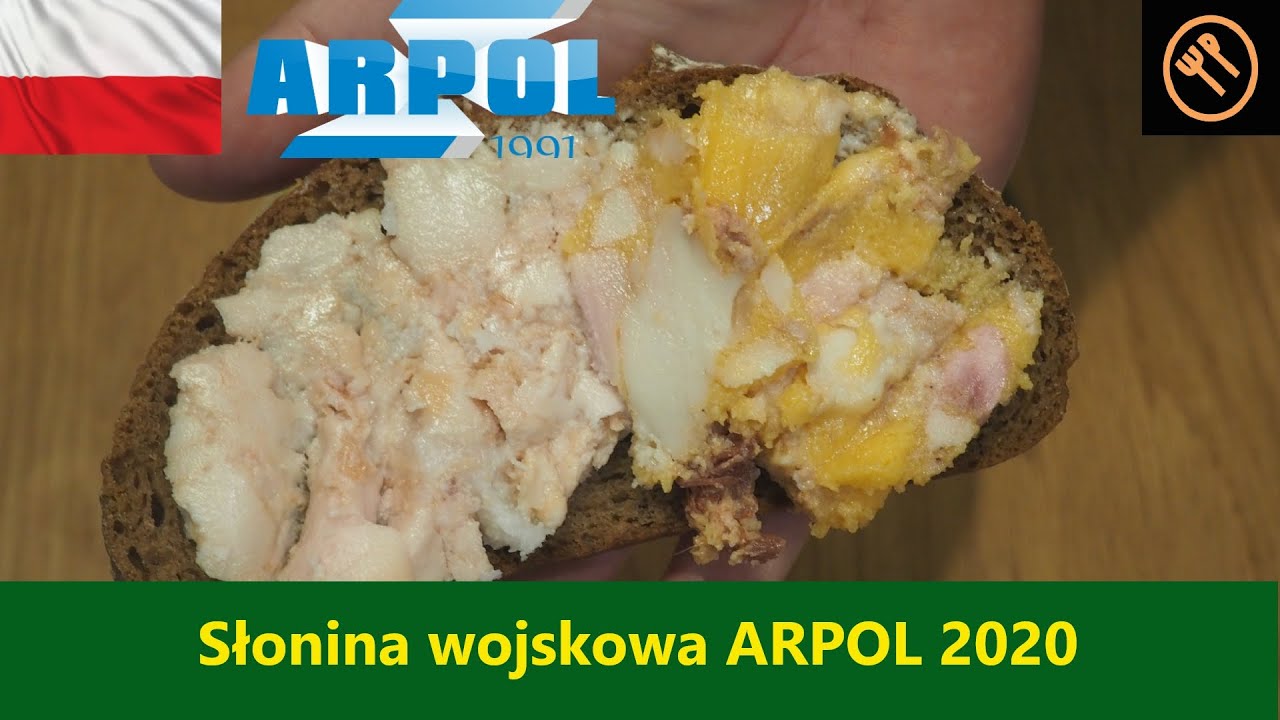 Polska racja żywnosciowa Arpol Słonina wojskowa - puszki 2020- ENGLISH SUBTITLES