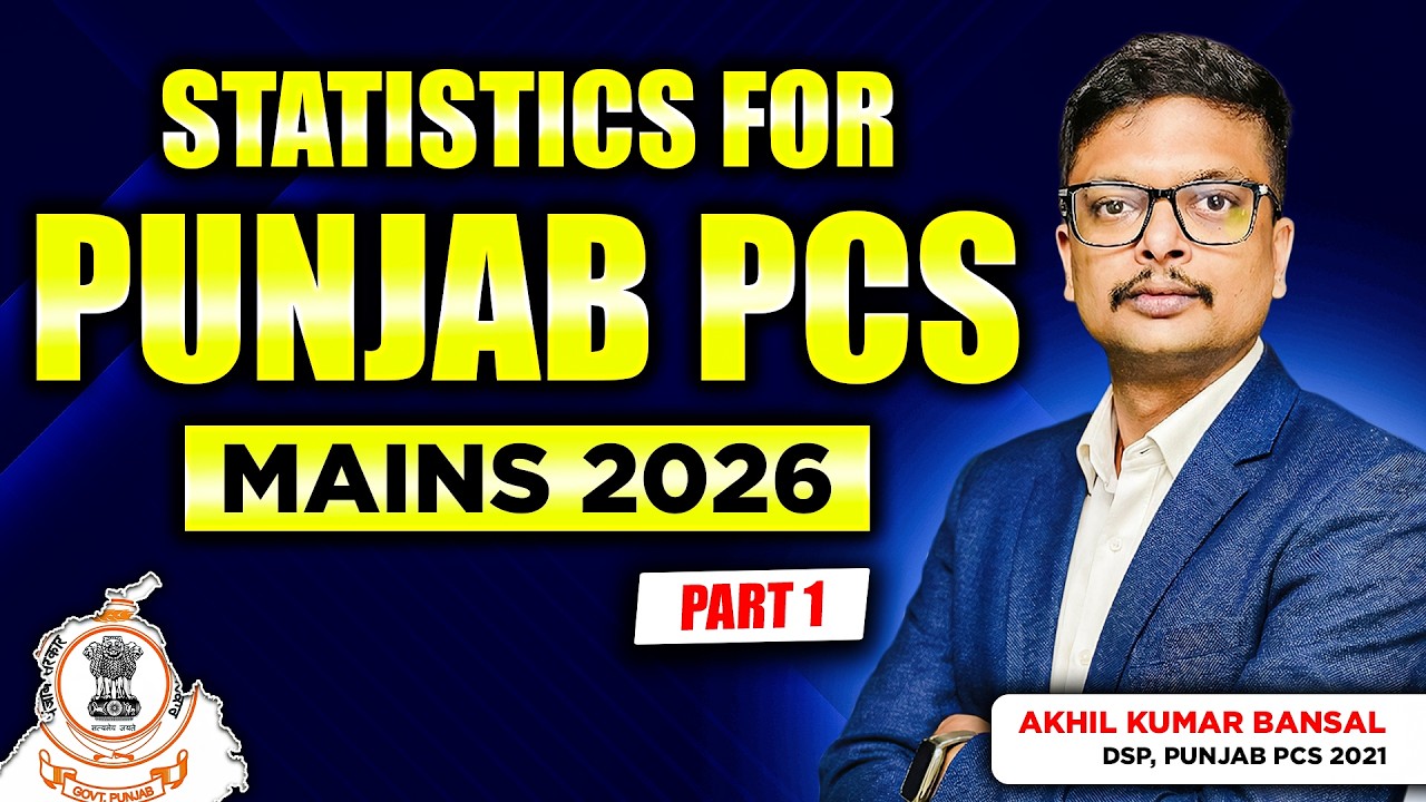 Statistics for Punjab PCS Mains 2026 | Part-1
