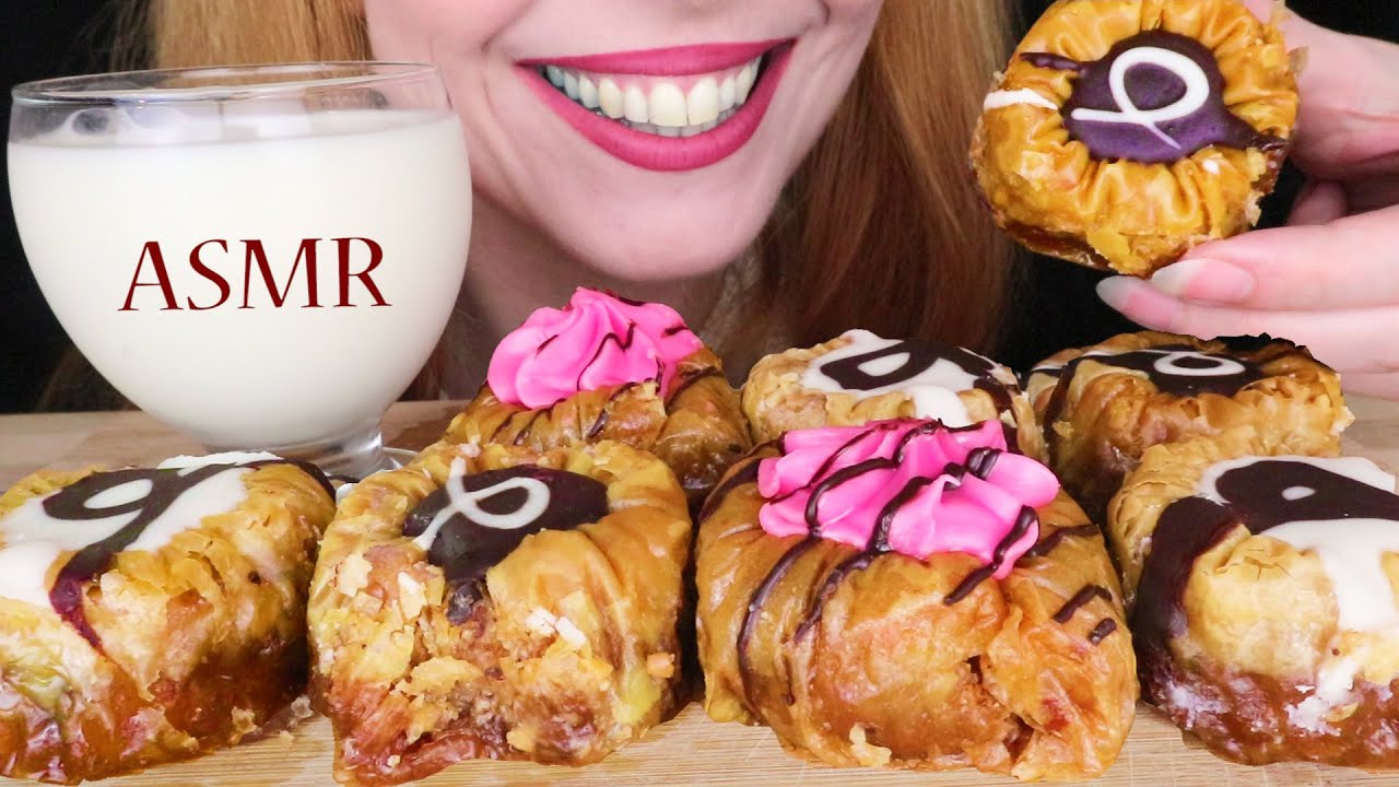 CHOCOLATE BAKLAVA ROLLS 🍫 | No Talking | ASMR Mukbang | Real Eating Sounds