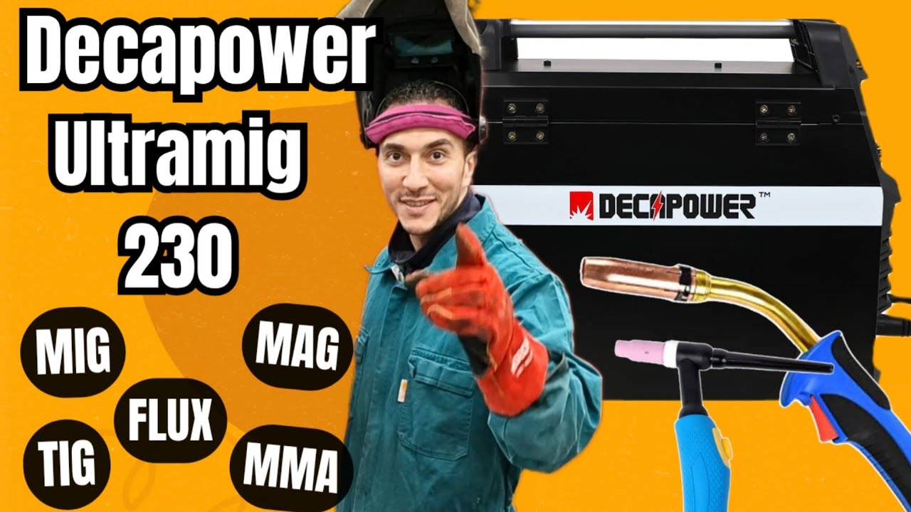 Decapower ULTRAMIG 230A Mig MAG MMA TIG сварочный аппарат Газовая и безгазовая сварка с ЖК-дисплеем