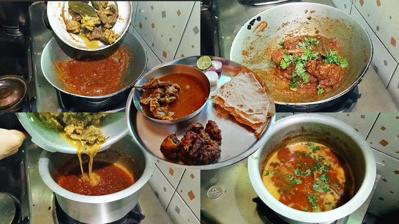 मटण सुक्का आणि मटण रस्सा | Mutton Sukka Mutton Rassa | Mutton Cooking |