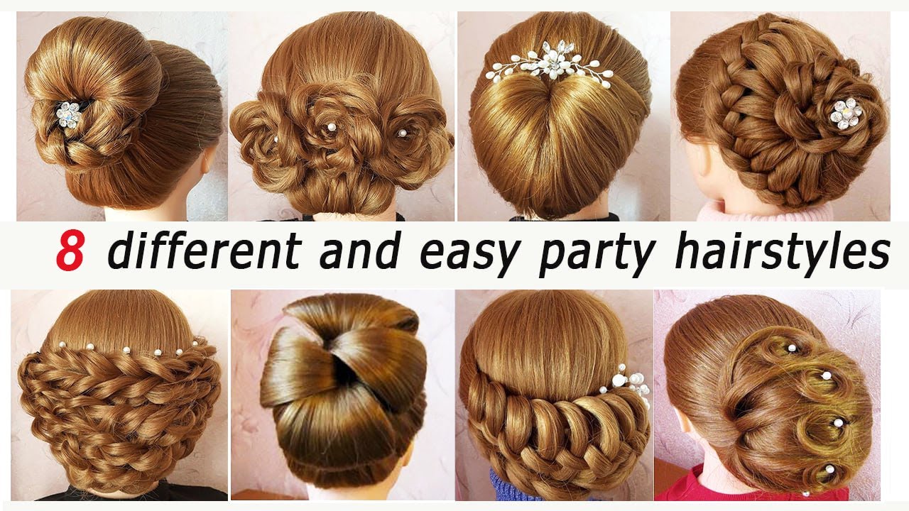 8 Different and Easy Party Hairstyles ❤️ Trending Bun Tutorials ❤️ Coiffures Simples