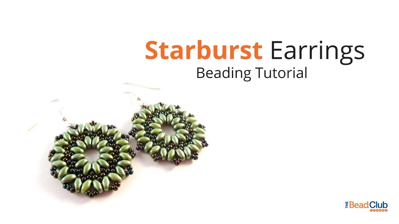 Starburst Earrings- Simple Beaded Earring Tutorial