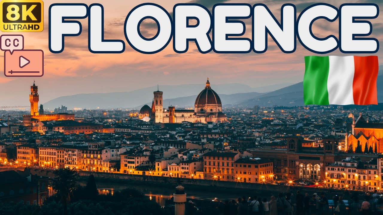 【8K】✨ Magical Evening Walk in Florence 🇮🇹: Discover the Hidden Gems of the City! (Subtitles)