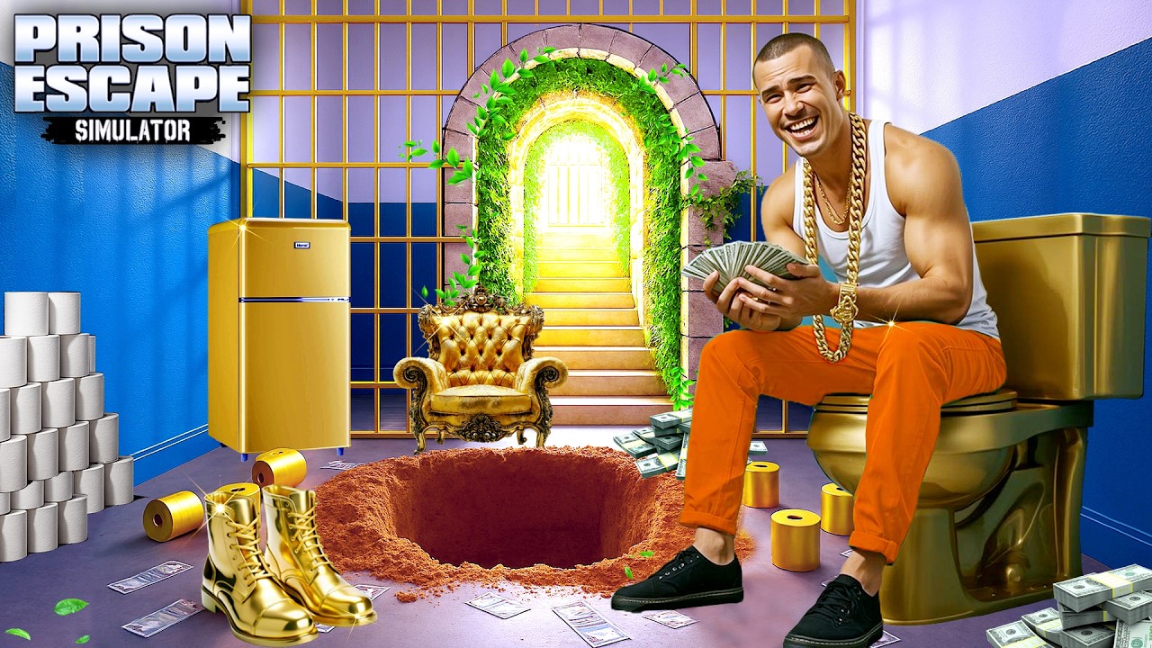 FINALLY I SPEND $100,000 TO UPGRADE MY CELL in PRISON ESCAPE SIMULATOR! 🤑 | #4