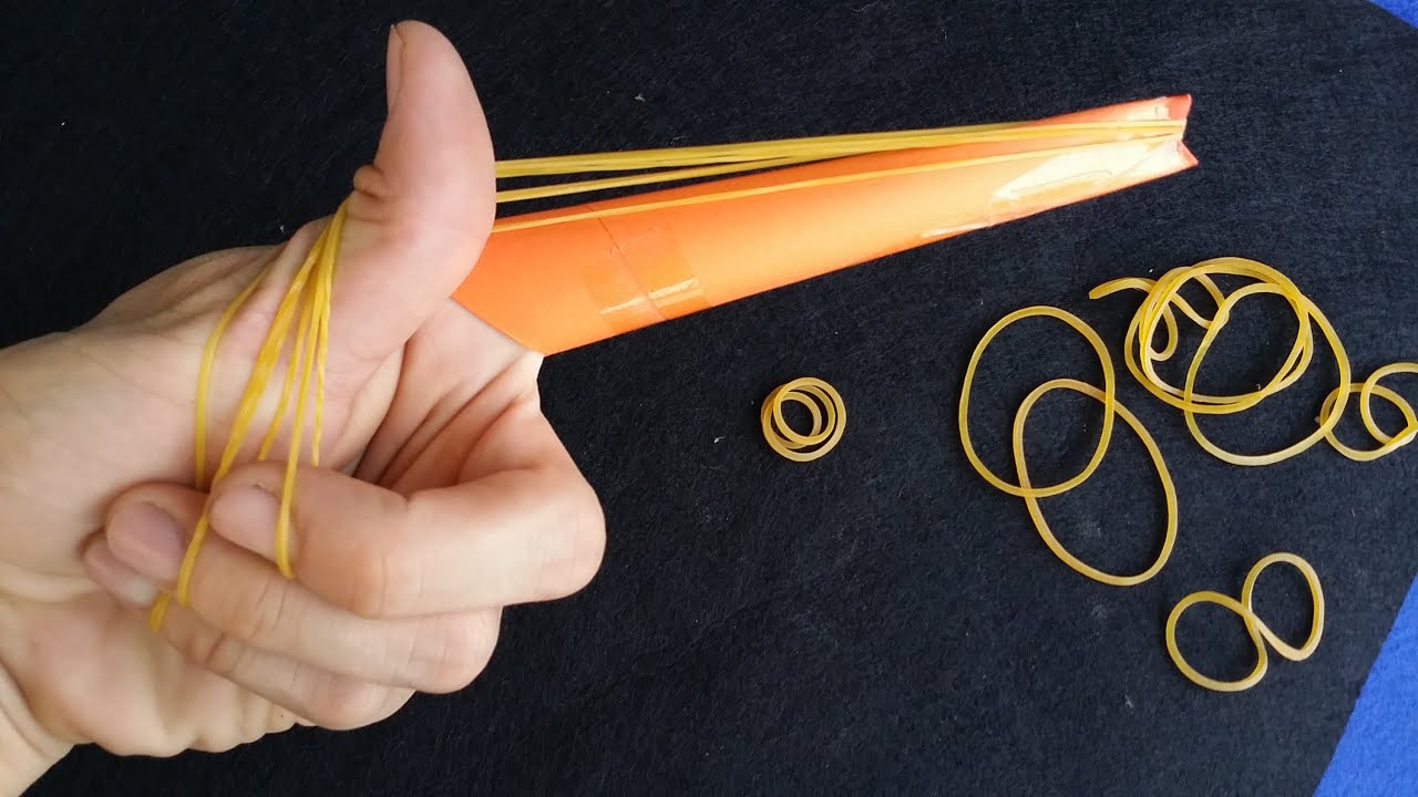 Come fare una pistola elastico |  pistola mano | carta pistola