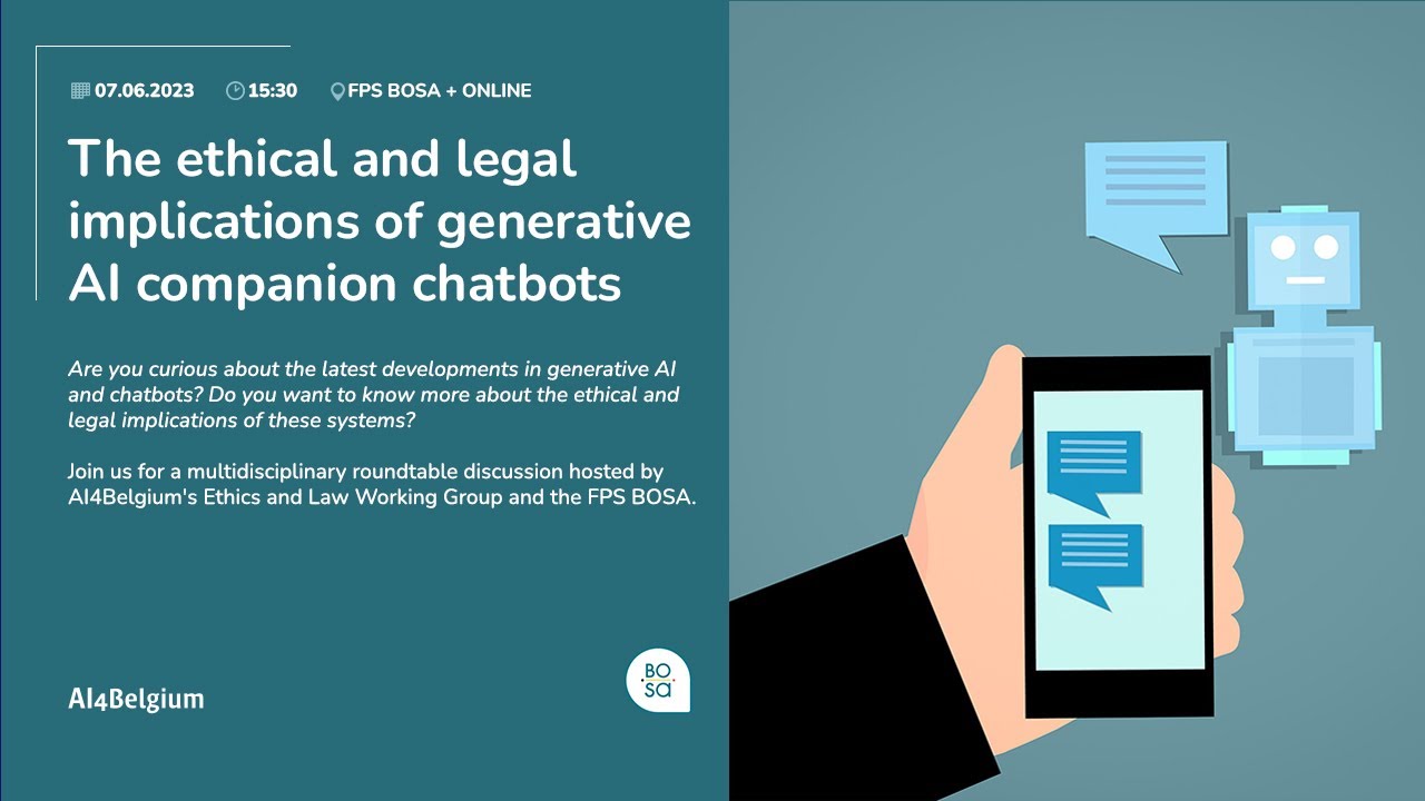 07/06/2023 - &ldquo;The ethical and legal implications of generative AI companion chatbots&rdquo;