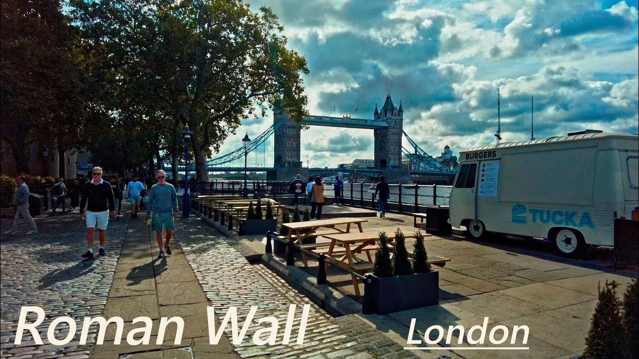 Following London's Roman City Wall, 4k guided walk