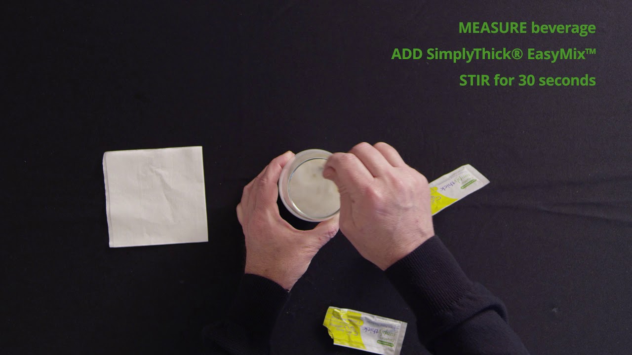 Milk Mixing Demo, Honey Moderately Thick (Packet) - SimplyThick&reg; EasyMix&trade;