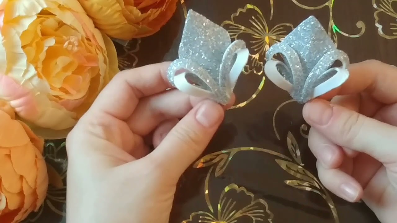 Снежинка из фоамирана за 5 минут