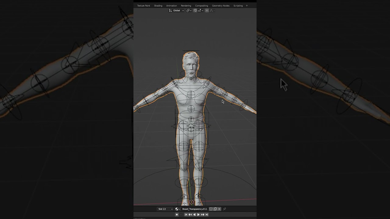 How to solve bone heat weighting issue in blender. #blender #shorts