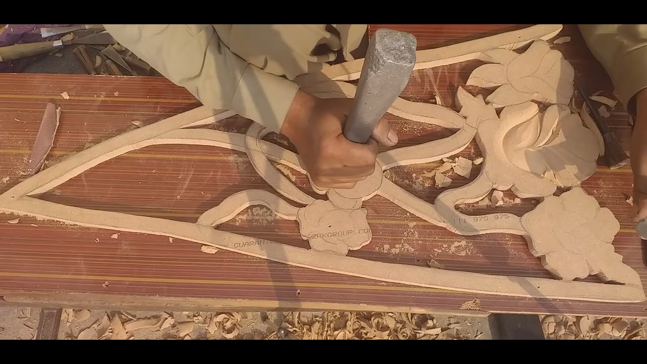 unique flower design wood carving design #foryou #video #wood