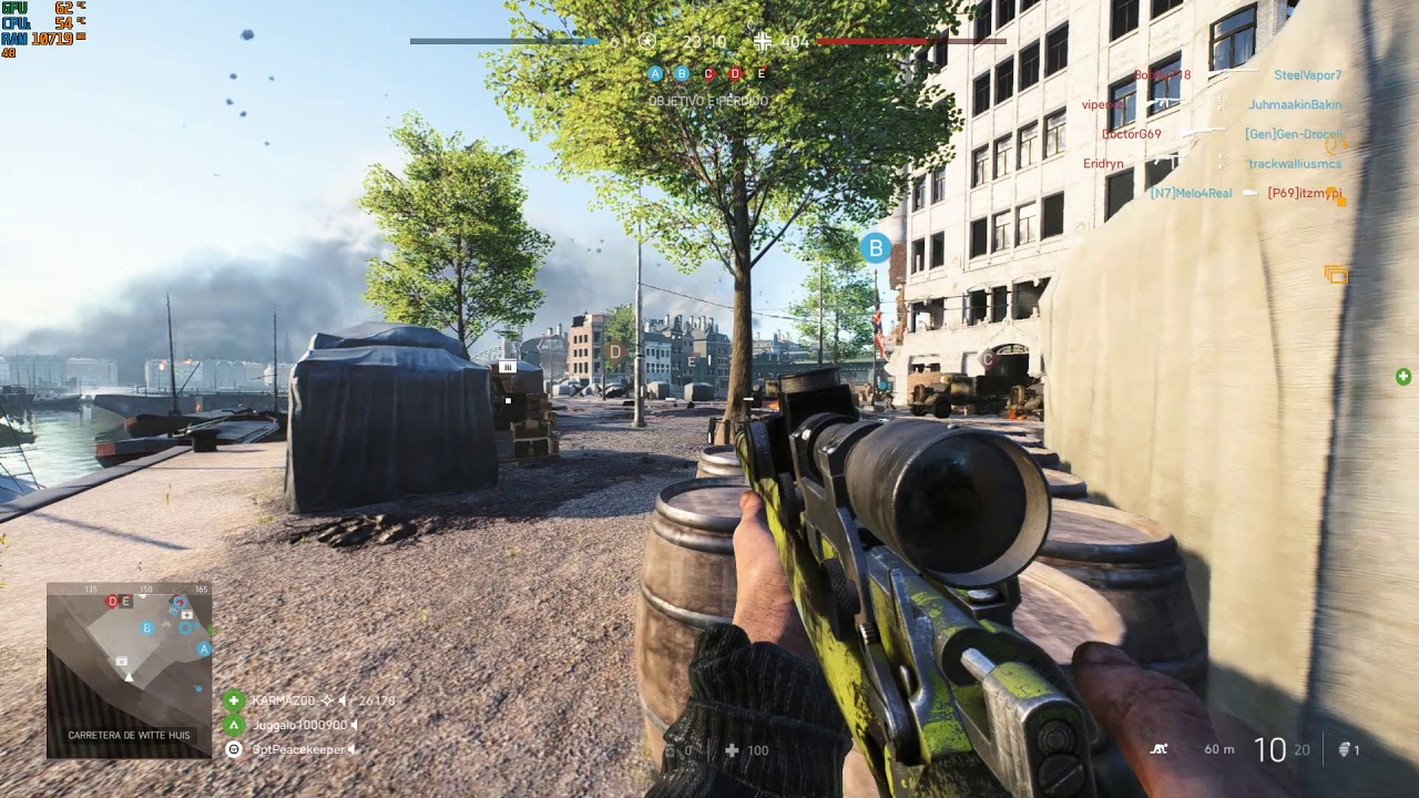 Battlefield V DXR Ray Tracing GeForce GTX 1070! Low Settings.