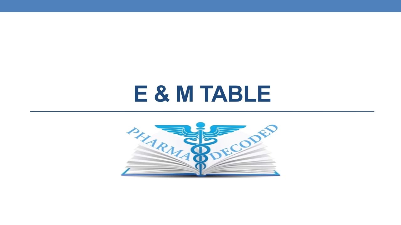 E & M table