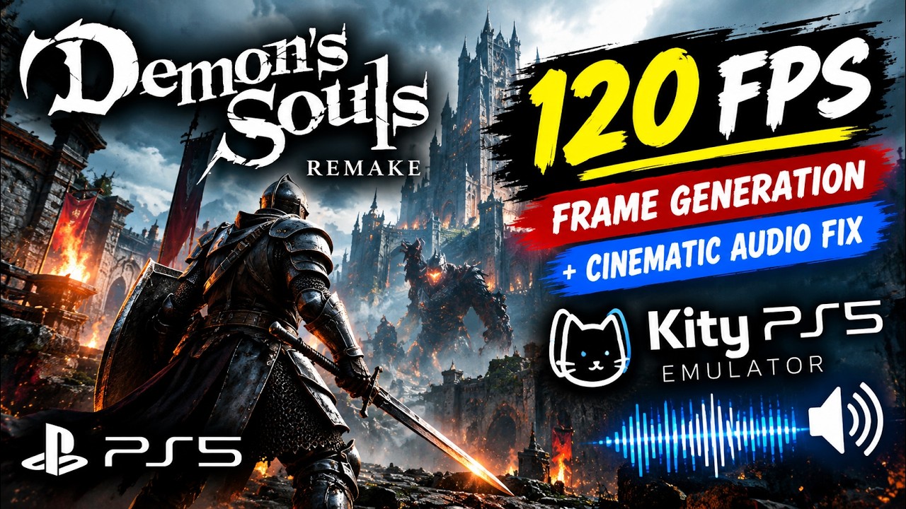 Demon&rsquo;s Souls Remake at 120 FPS on Kity PS5 Emulator! 🔥 Frame Generation + Cinematic Audio Fix