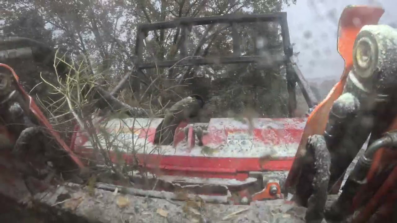First Snow New Construction Cleanup with Forestry Mulcher, Indian Hill, Cincinnati, Ohio