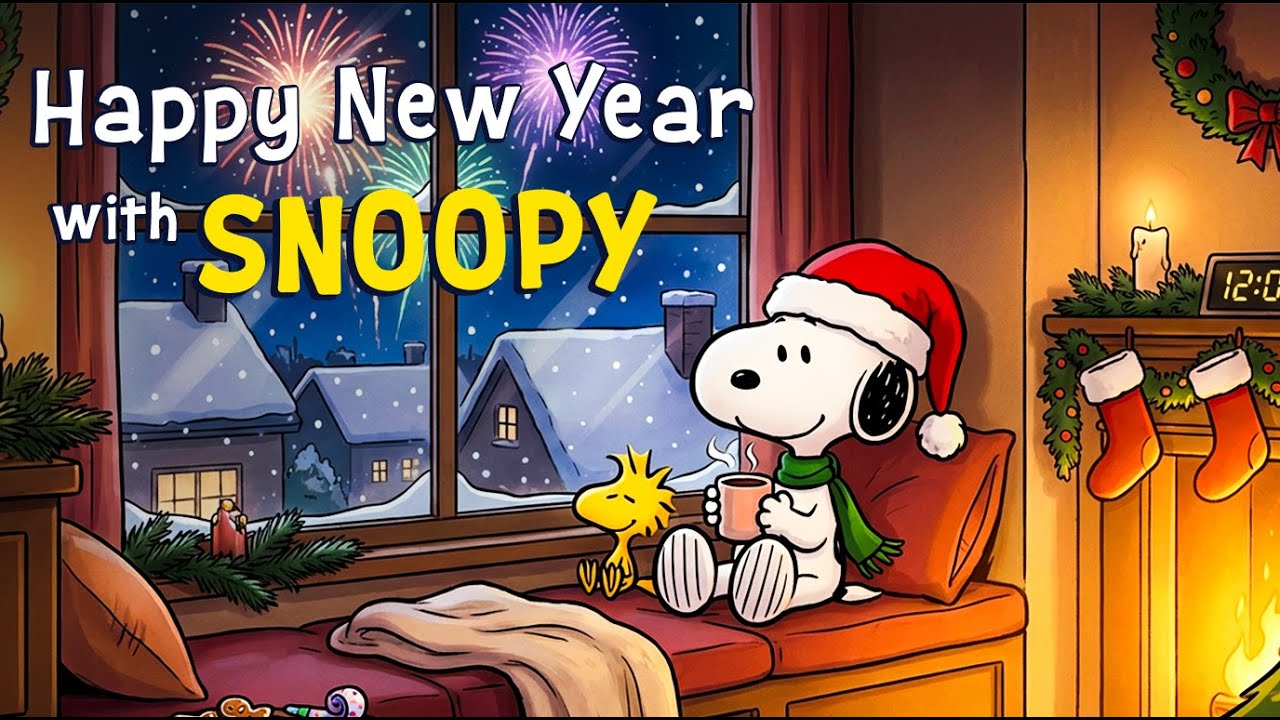 Snoopy&rsquo;s Happy New Year 🎊 | Cozy Jazz Playlist for Your New Year&rsquo;s Celebration