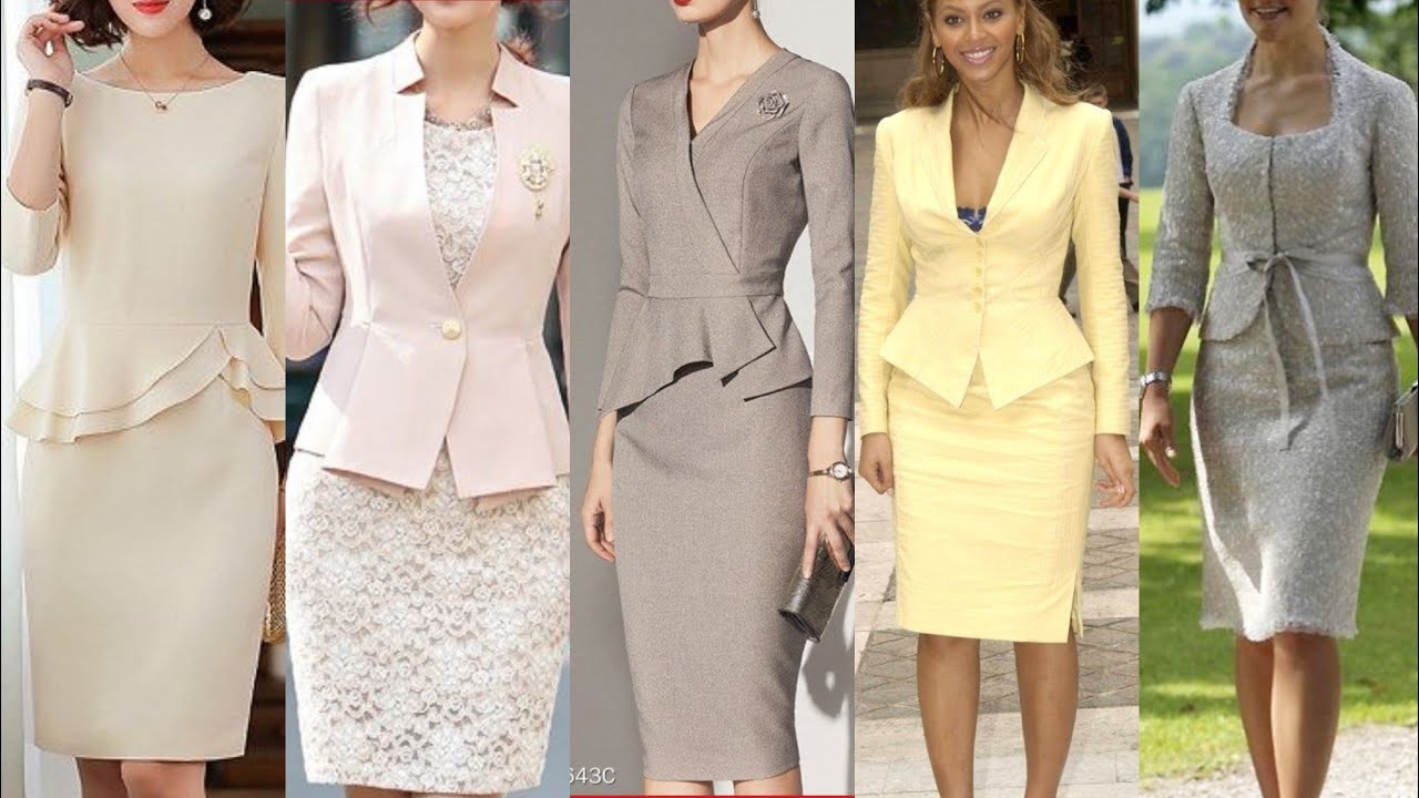 Gorgeous Plus Size 2 Piece Evening Bodycon Dresses For Business Women's