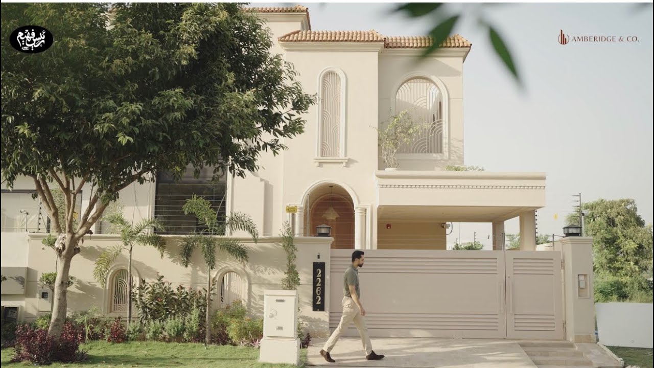 10 Marla Mediterranean House in DHA By Raees Faheem Associates #housedesign #architecture