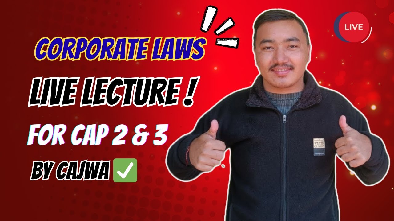 Nepal Chartered Accountants Act 2053 || Day 1 Live Lecture by @CAJWA