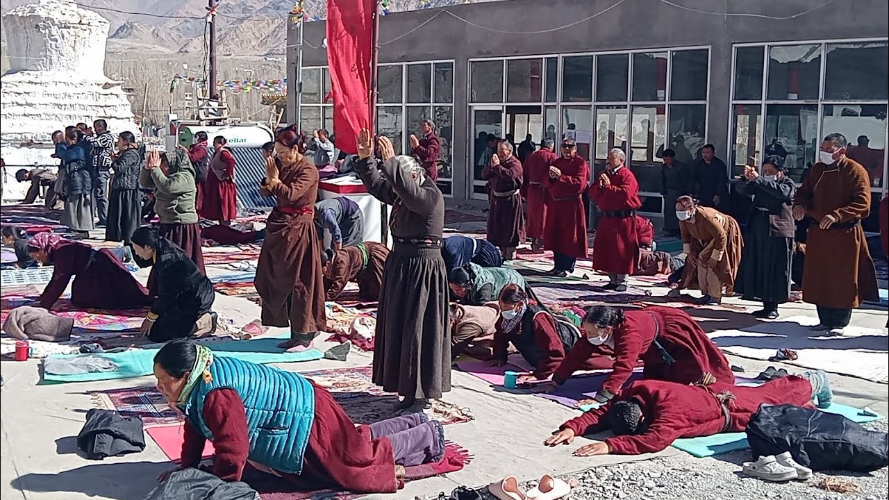 Devotees observe Nyenes and Nyungnes prayer in holy Chortrul Dawa month