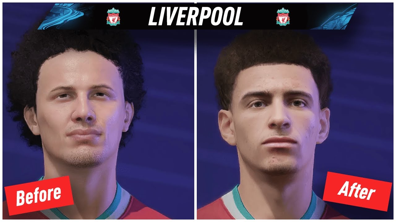 FIFER's FIFA 21 Realism Mod vs Default FIFA Faces Comparison | Liverpool