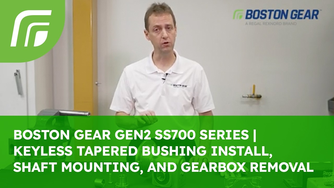 Boston Gear Gen2 SS700 Series | Keyless Tapered Bushing Install, Shaft Mounting, and Gearbox Removal