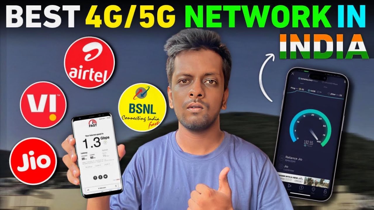 Best High Speed Network In India 2024 || Speed Test Comparison Of Jio , Airtel , Vi , Bsnl