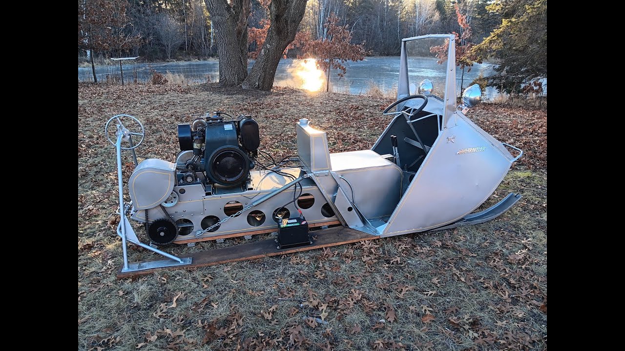 1961 Polaris Antique snowmobile - restored first-generation rear-engined