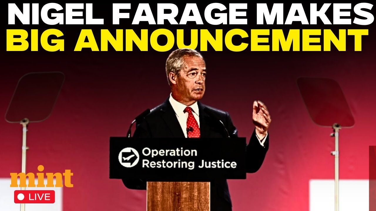 Nigel Farage LIVE: UK Leader's Shocking Announcement | Nigel Farage Slams Starmer | Reform UK