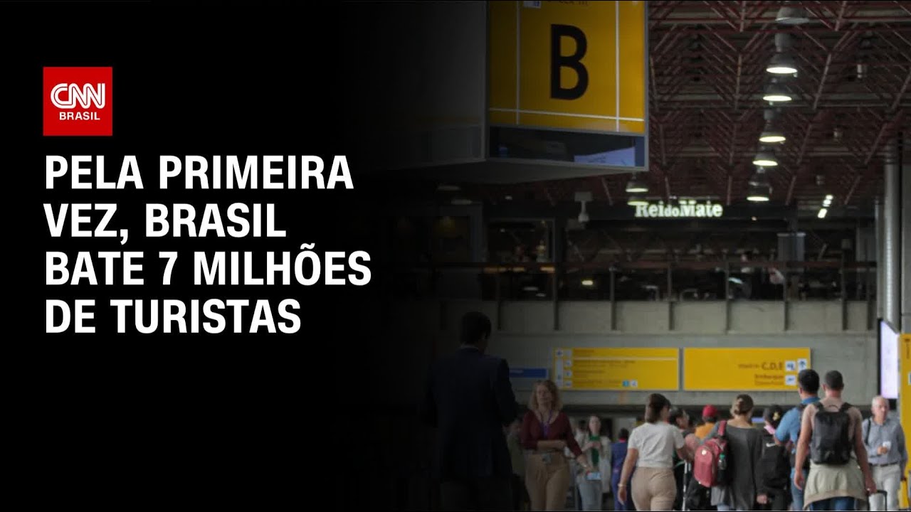 Brasil bate 7 milh&otilde;es de turistas pela primeira vez | CNN NOVO DIA
