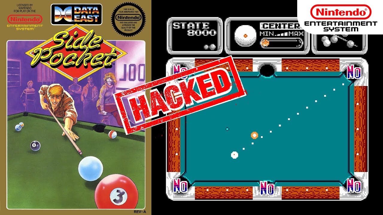 Side Pocket  (NES) Longplay 🎱🥢🎱🏆  | Cheat Mode :  🎮